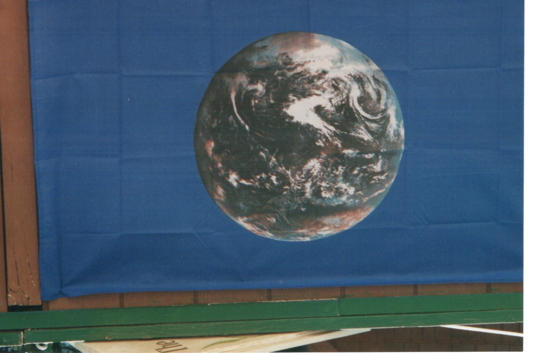 Earth Flag At Town Hall